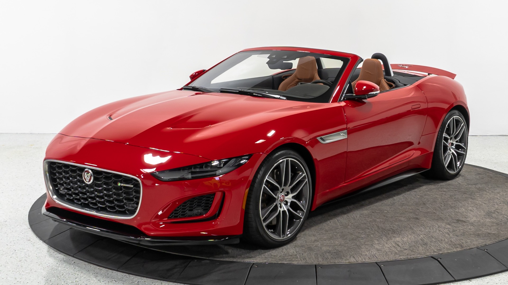 jaguar f type red convertible